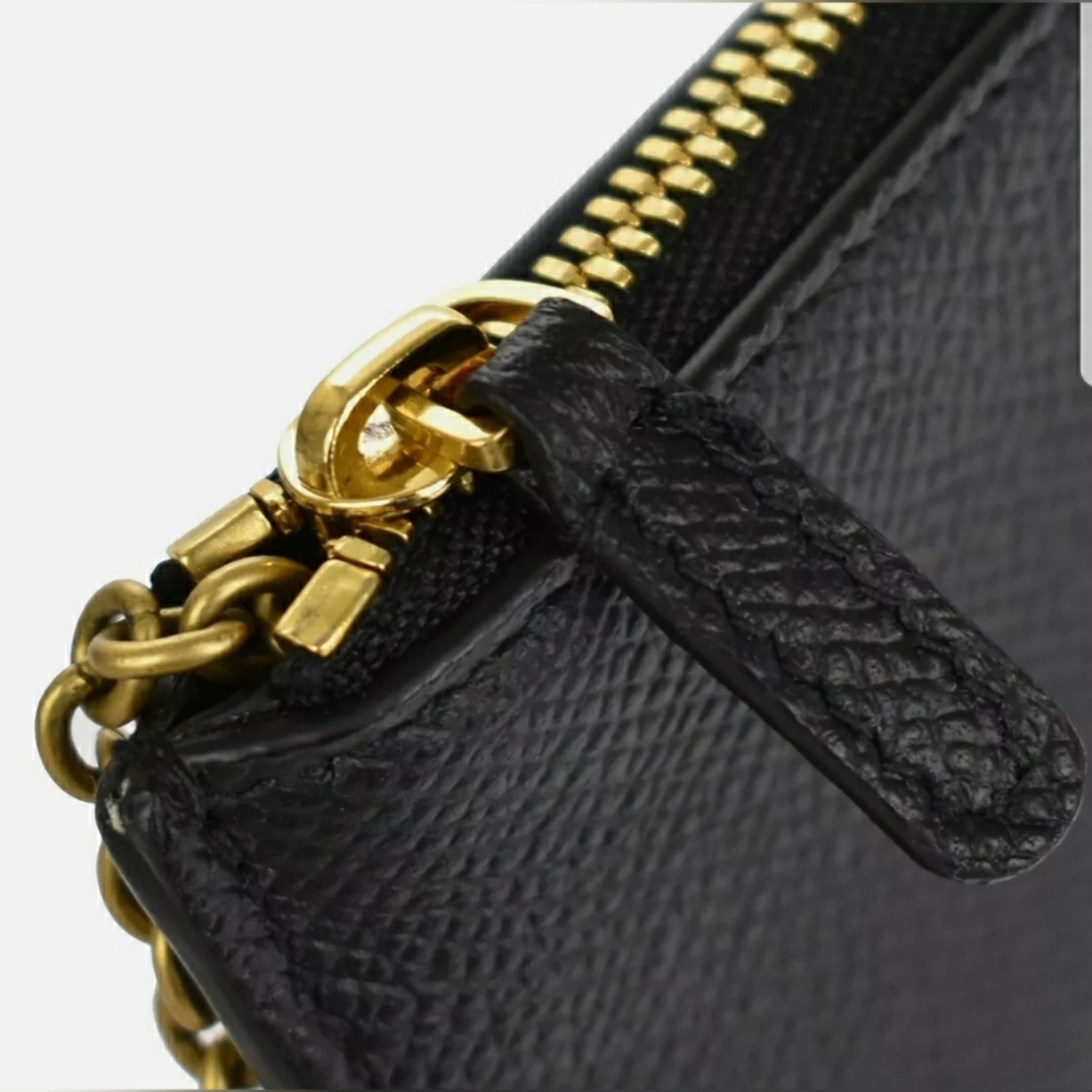 🐰BALENCIAGA BB Logo Coin Wallet Purse Key Ring Le - Picture 9 of 14